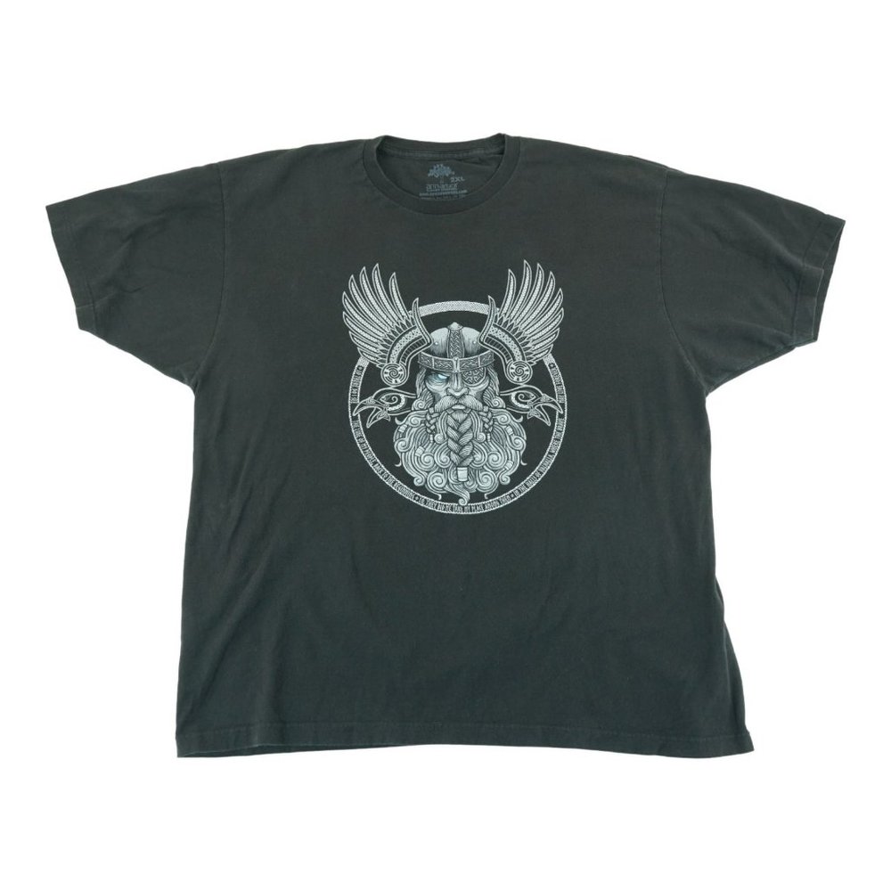 Ann Arbor Viking Graphic‎ Shirt Mens XXL 2XL Black Nordic Valhalla Thor Odin Y2K